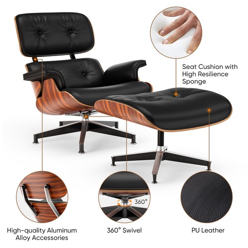 Mid century eams chaise - century,